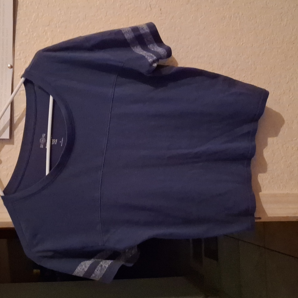 A navy blue crop top
